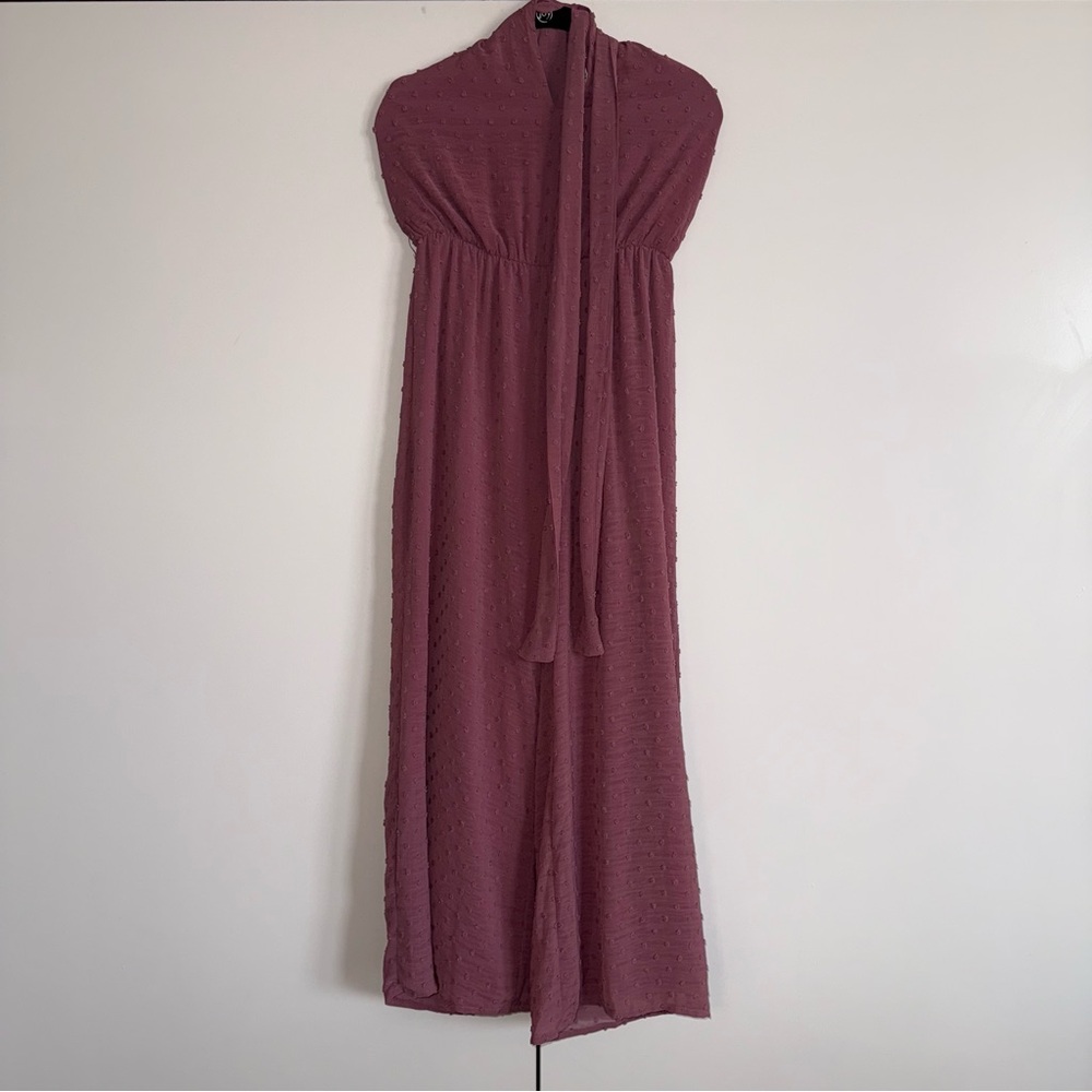 Lulu's Strapless Haltered Mauve Rhomper